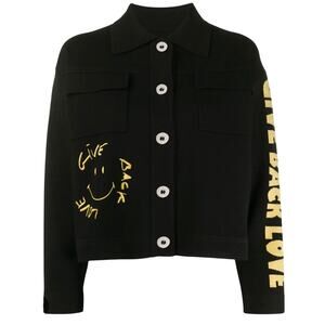 Sandro Paris x Smiley Originals Give Back Love Cropped Cardigan - Size M